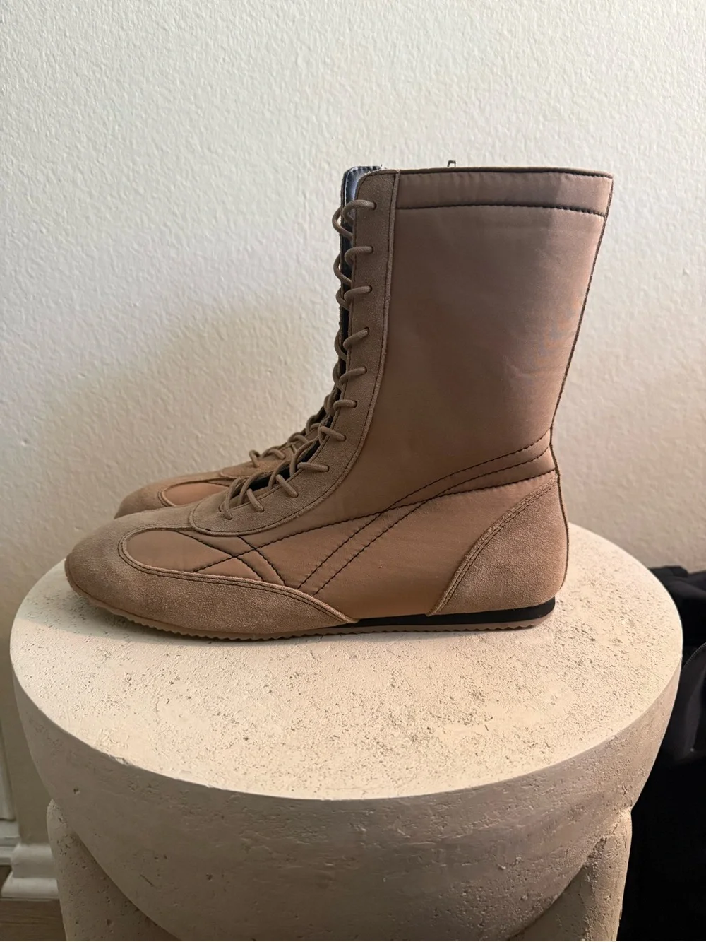 Lace-up Mango Teen Big Kids Boxing Boots- Tan